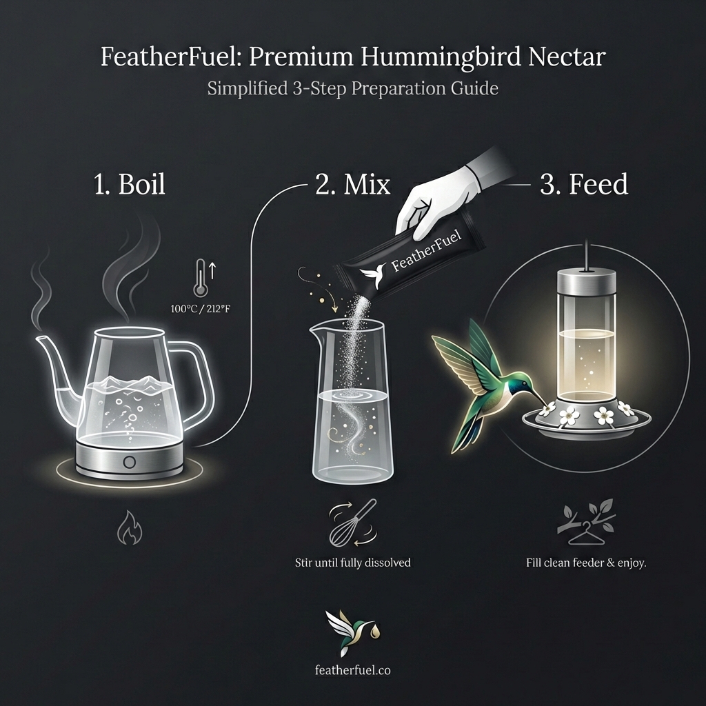 How to prepare FeatherFuel: Boil, Mix, and Feed